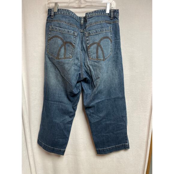 Liz Claiborne blue jeans‎ boyfriend fit capri draw string size 8 women’s - Picture 6 of 7